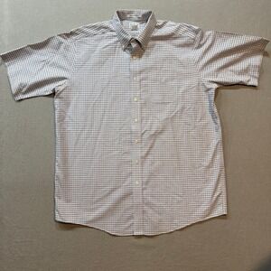 L.L.‎ Bean Wrinkle-Resistant Short Sleeve Button-Down Shirt Men 17.5 Tall